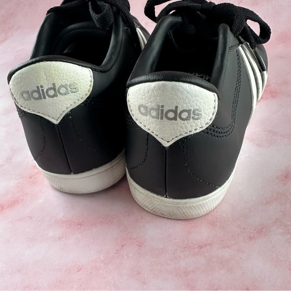 ADIDAS Women's Courtset B74560 White Black Lace-Up Sneaker Shoes Size 5 - Picture 5 of 15
